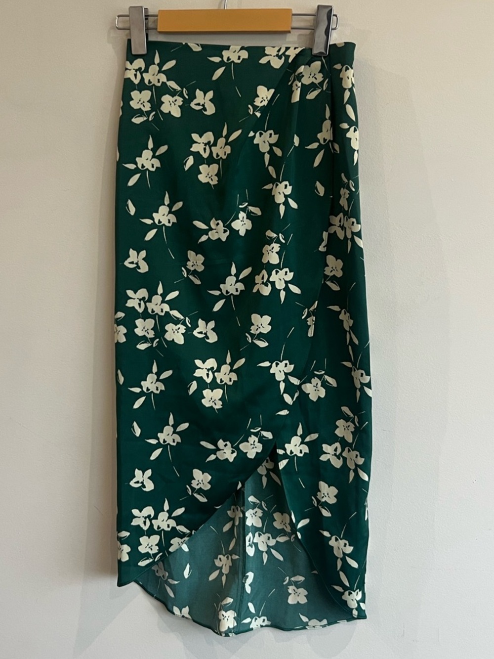 Urban Outfitters Green Floral Midi Skirt